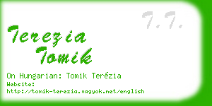 terezia tomik business card