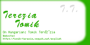 terezia tomik business card